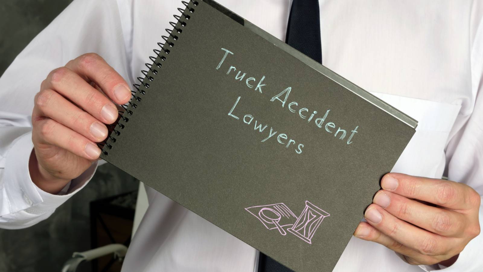 Business concept about Truck Accident Lawyers with inscription on the piece of paper.